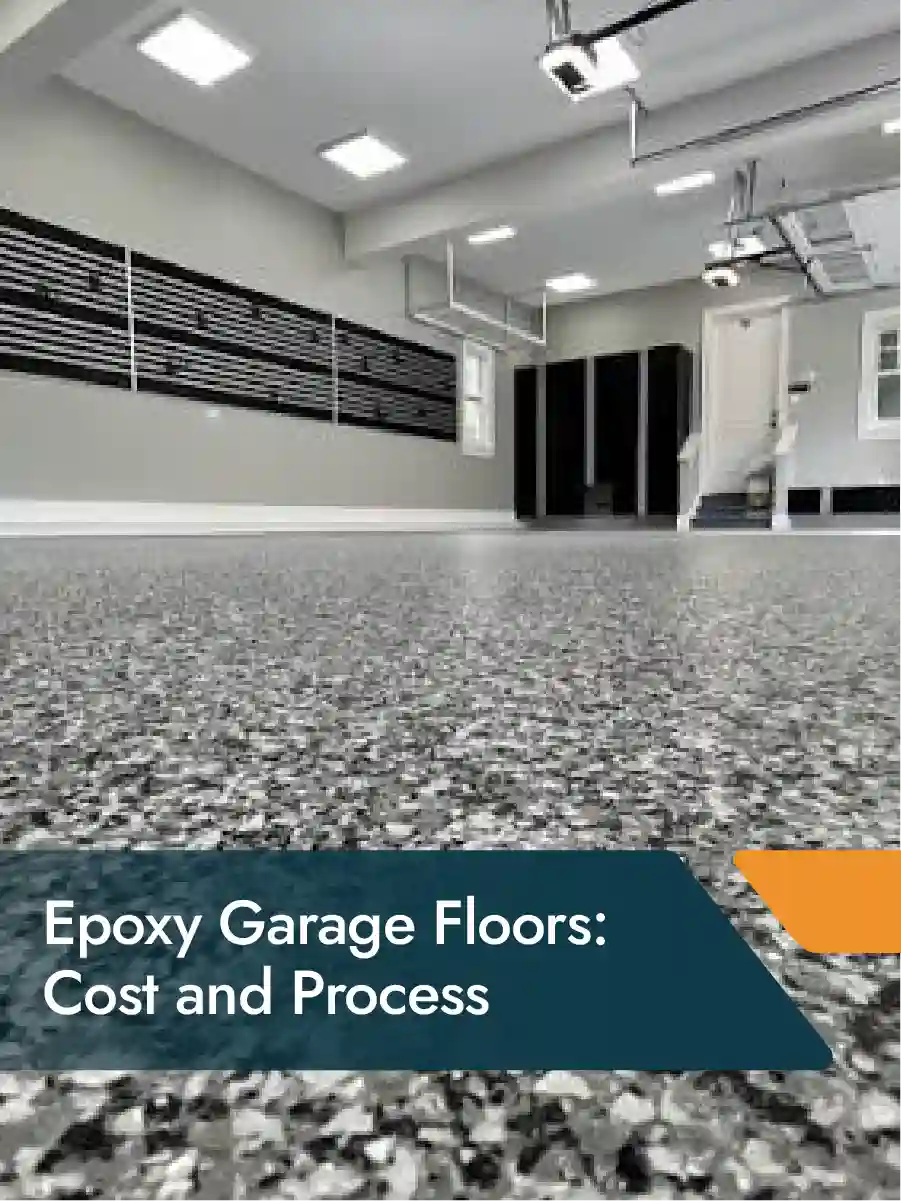 Epoxy garage floor coating with durable modern finish