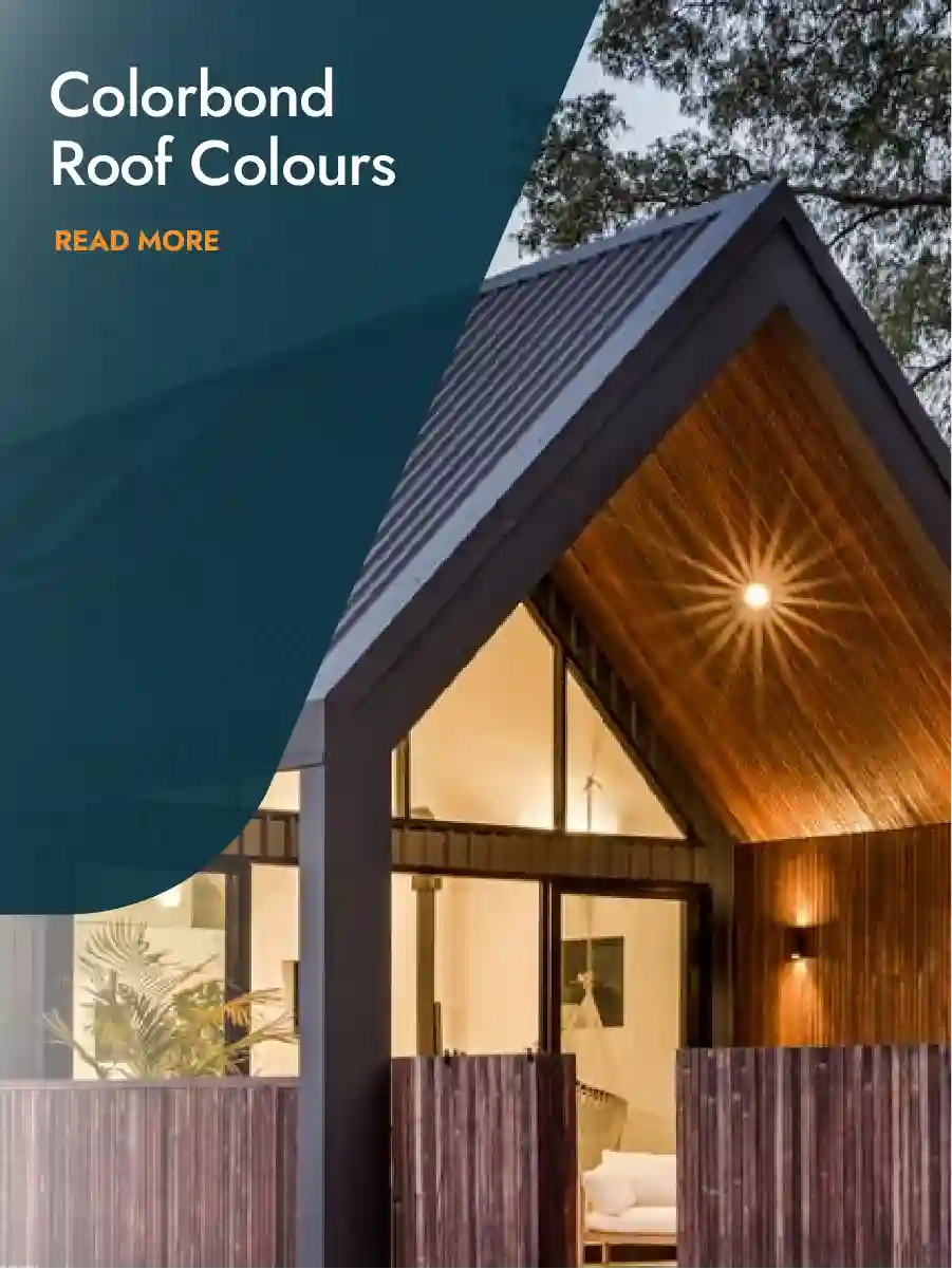 Colorbond roof colours on a modern home with a dark metal roof