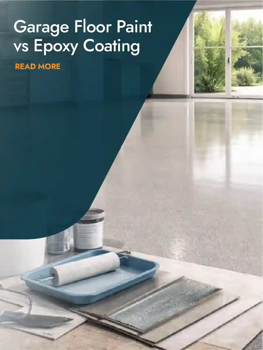 Garage floor paint vs epoxy coating with a smooth finished floor
